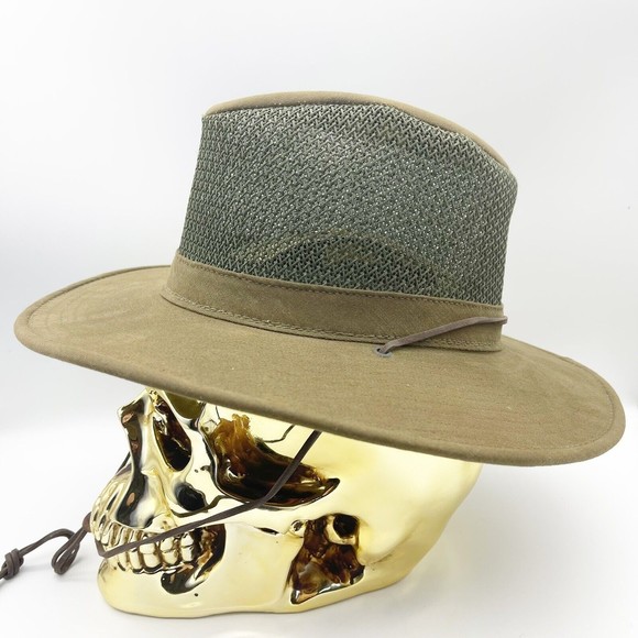 San Diego Zoo Wild Animal‎ Park Safari Hat Tan Khaki Size Medium Made In USA - Picture 2 of 10